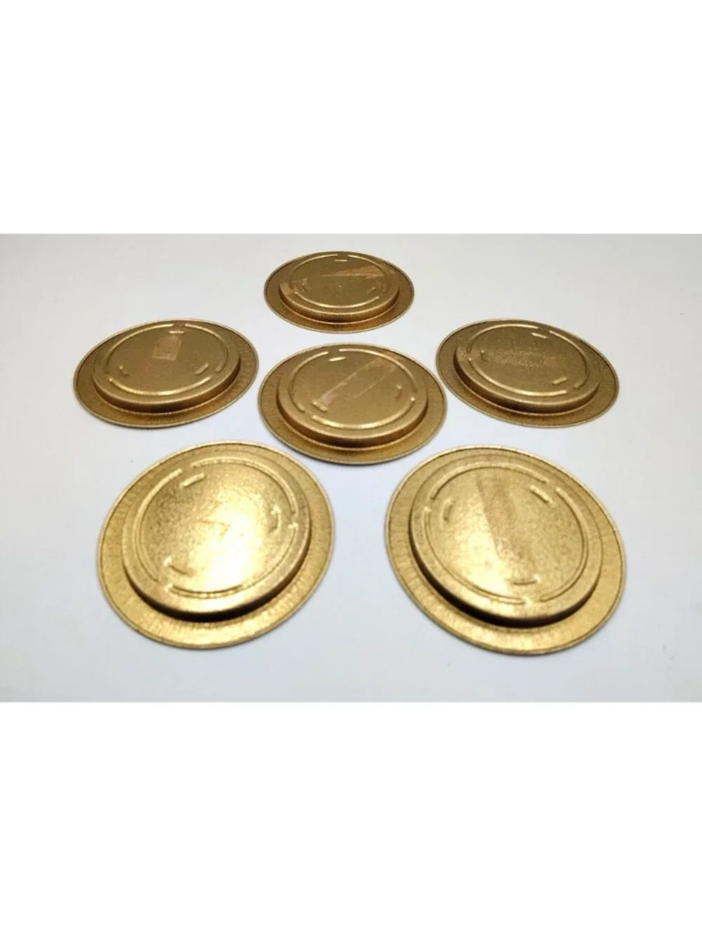 Hawaii Souvenir Metal Coaster Set 6 Vintage Gold Black Orchid Island Map 3.5